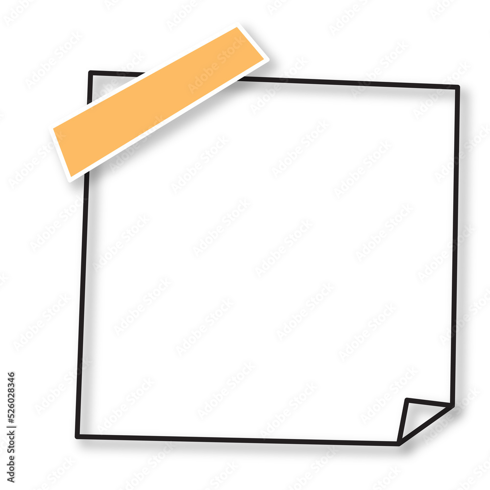 Obraz premium leaflets for notes with different layouts. Large collection of cute blank sticky notes. Vector illustration image file png.