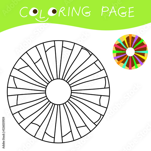 Set of cartoon colorful donuts on the white background