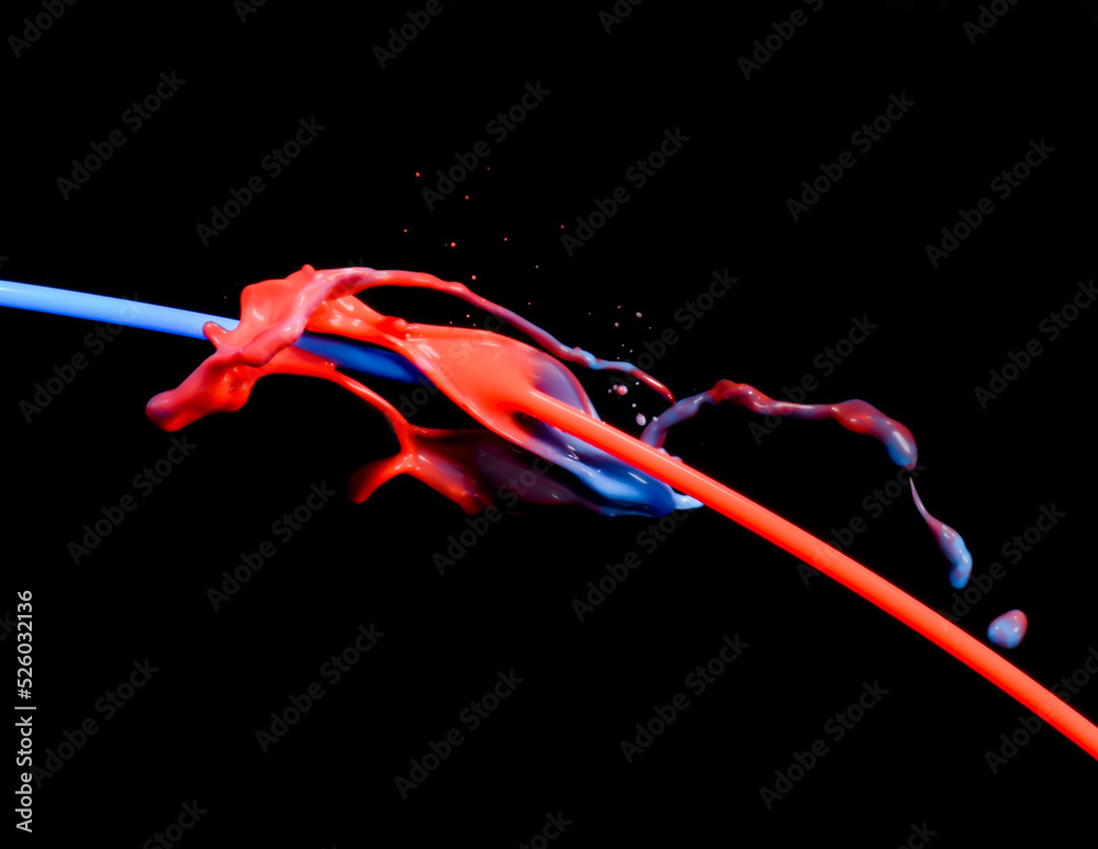 pressurized liquid collision horse abstract art