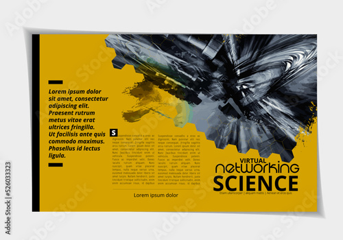 Elegant layout for business presentation with technology and science background, vector illustartion