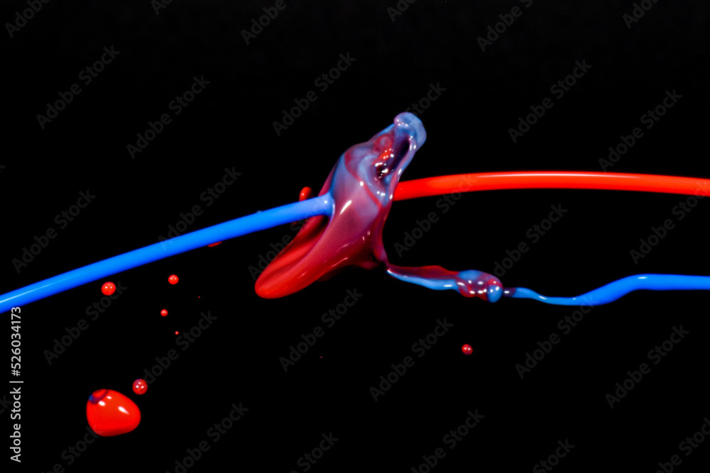 abstract pressurized liquid collision art