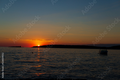 A beauty sunset with a boot 