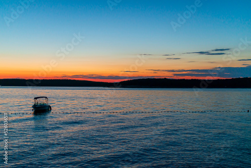 A beauty sunset with a boot 