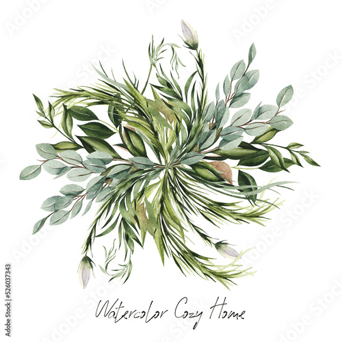 Greenery Wreaths, Sprigs Eucalyptus, Greenery Modern Wedding Wreath, Home Green Wreath, Cozy Green Plants, Boho Greenery