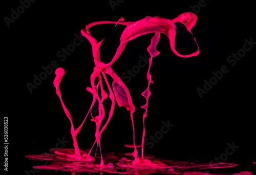 Obraz na płótnie person with a cane abstract liquid art w salonie