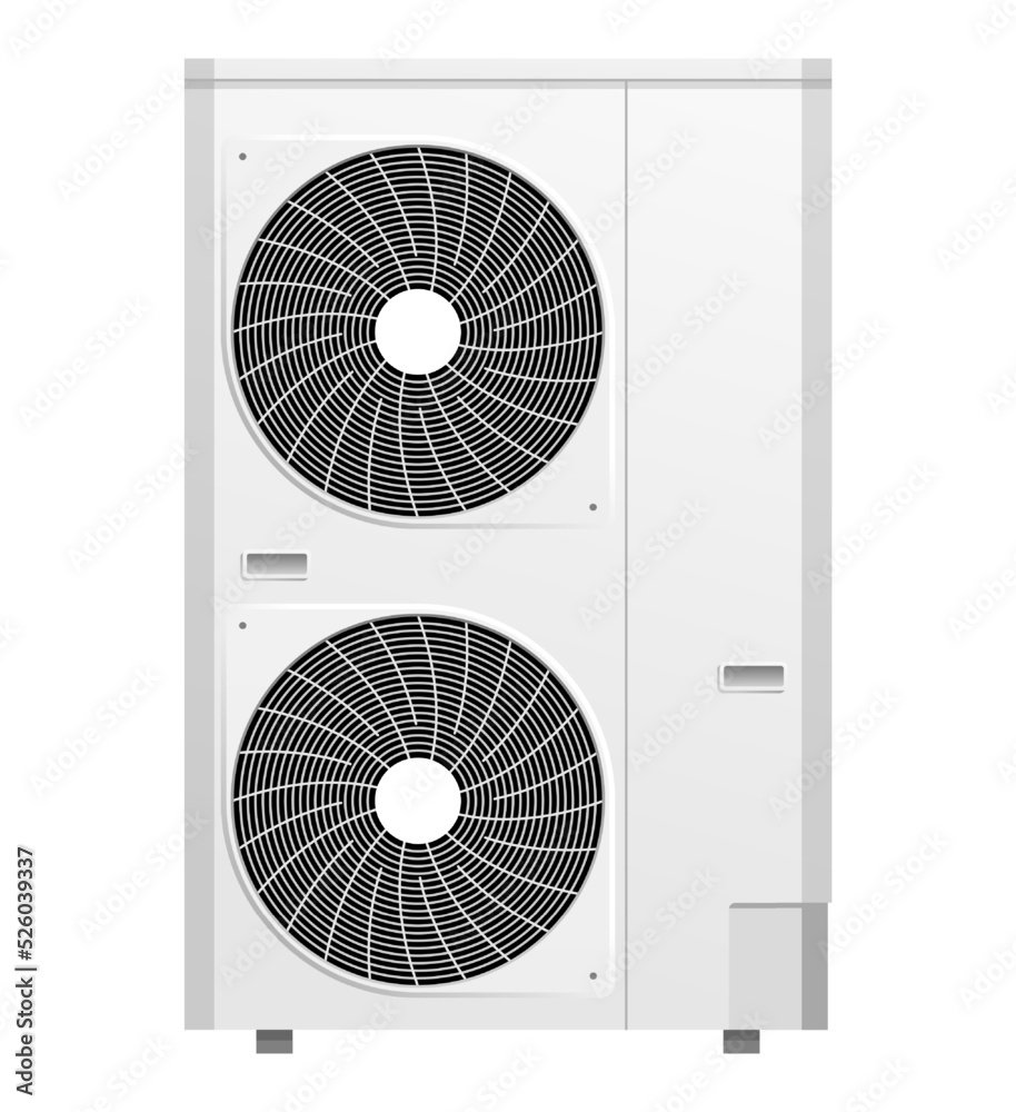 Air chiller - ventilation and air conditioning equipment isolated illustration Air chiller - ventilation and air conditioning equipment isolated illustration