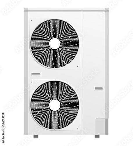 Air chiller - ventilation and air conditioning equipment isolated illustration