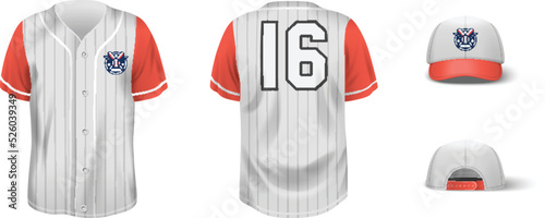 Baseball Uniform Realistic Set photo