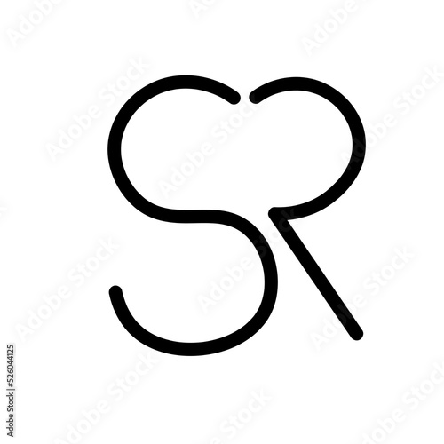 Letter SR logo vector creative design