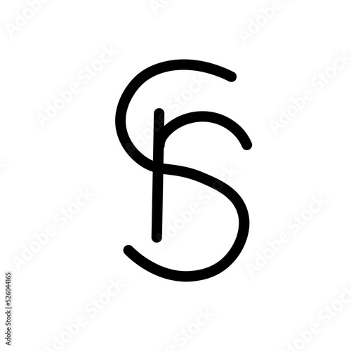 Letter SR logo vector creative design