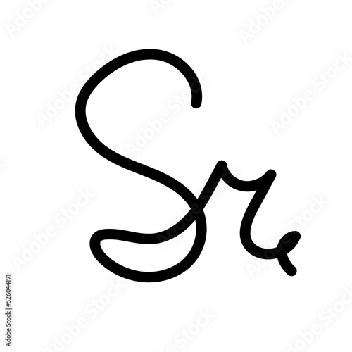 Letter SR logo vector creative design