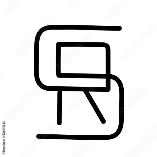 Letter SR logo vector creative design