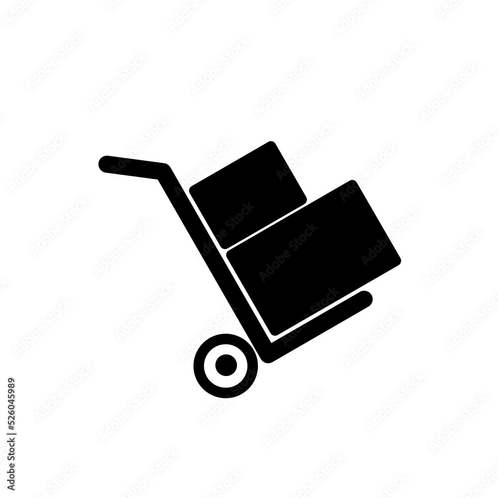 hand cart icon with simple design hand cart icon with simple design