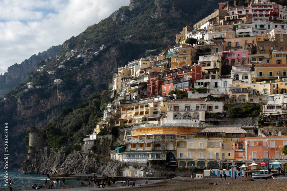 The traditional village of Positano on the Amalfi coast, Italy