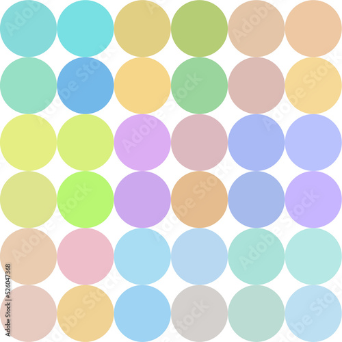Many unique pastel circle backgrounds.