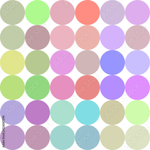 Many unique pastel circle backgrounds.