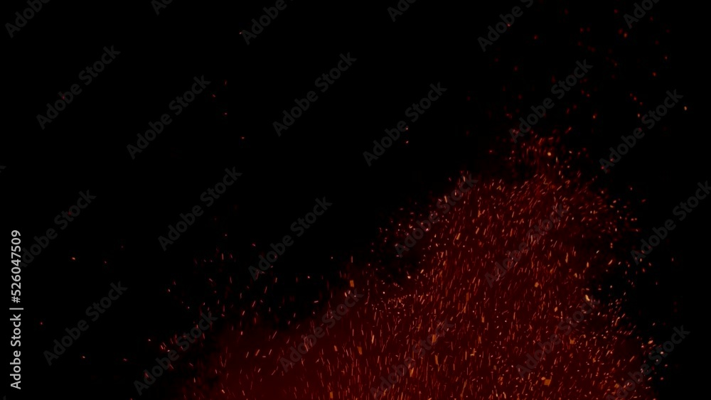 Intense Hot Bonfire and Huge Bright Flames With Flying Embers At Night Intense Hot Bonfire and Huge Bright Flames With Flying Embers At Night
