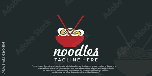 Noodles logo design vector template Premium Vector part 7