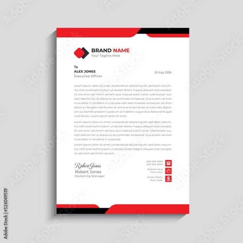 Modern and professional business letterhead template