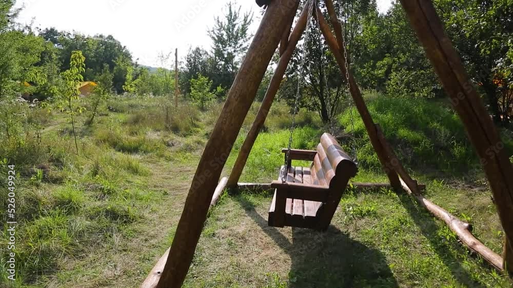 Budget glamping for family outdoor recreation. Glamping terrace in the forest. Glamping houses, rural landscape, tent houses. Budget glamping for family outdoor recreation. Glamping terrace in the forest. Glamping houses, rural landscape, tent houses.