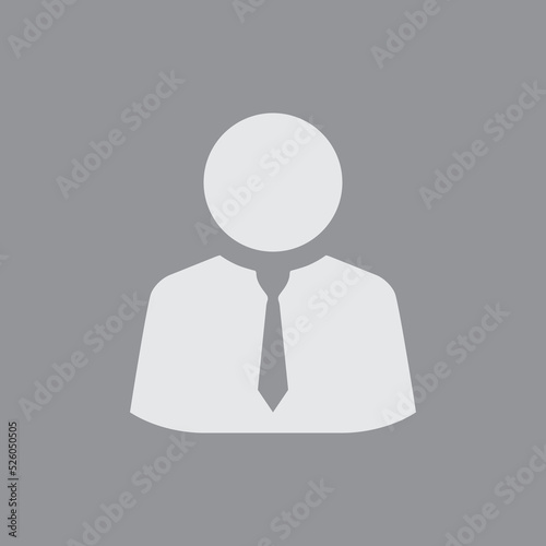 Employee, worker avatar profile icon vector isolated on gray background