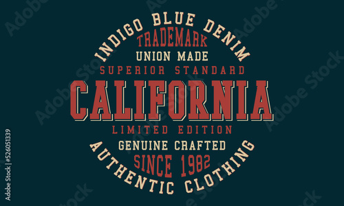 Indigo Blue Denim Original Denim Outfitters - Aged Tee Design For Printing