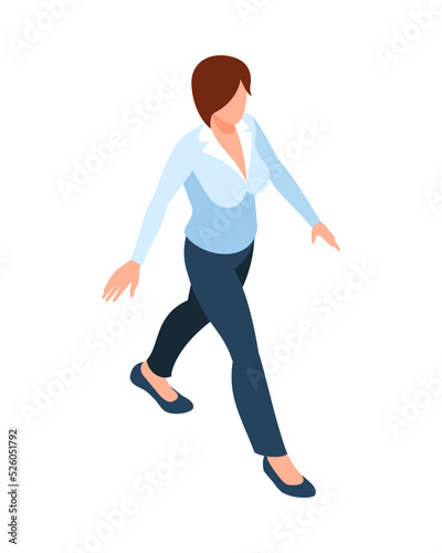 Businesswoman Isometric Illustration