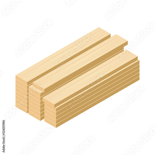Isometric Wooden Planks