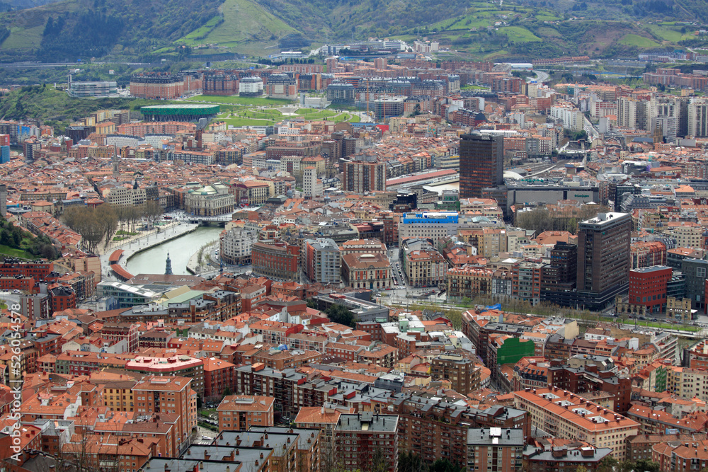Cityscape of Bilbao, Spain