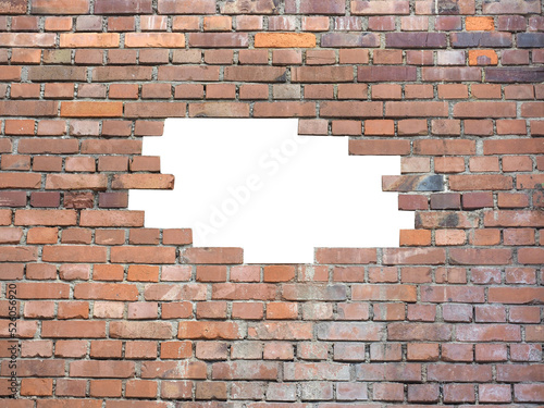 transparent PNG hole in brick wall