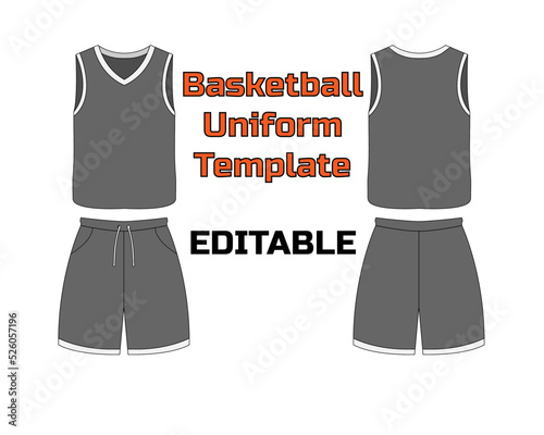 Basketball Uniform Editable Template photo