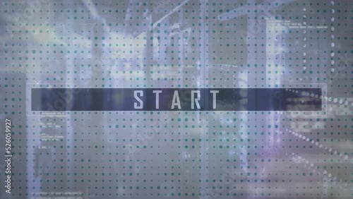 Animation of molecules and gaming over data processing on red background photo