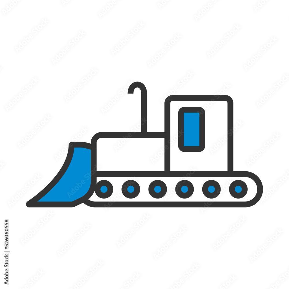 Icon Of Construction Bulldozer Icon Of Construction Bulldozer