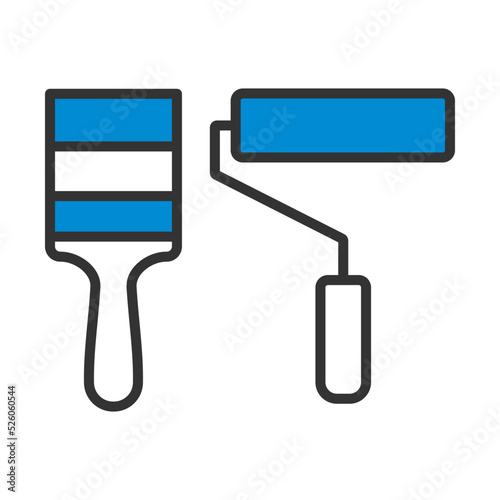 Icon Of Construction Paint Brushes