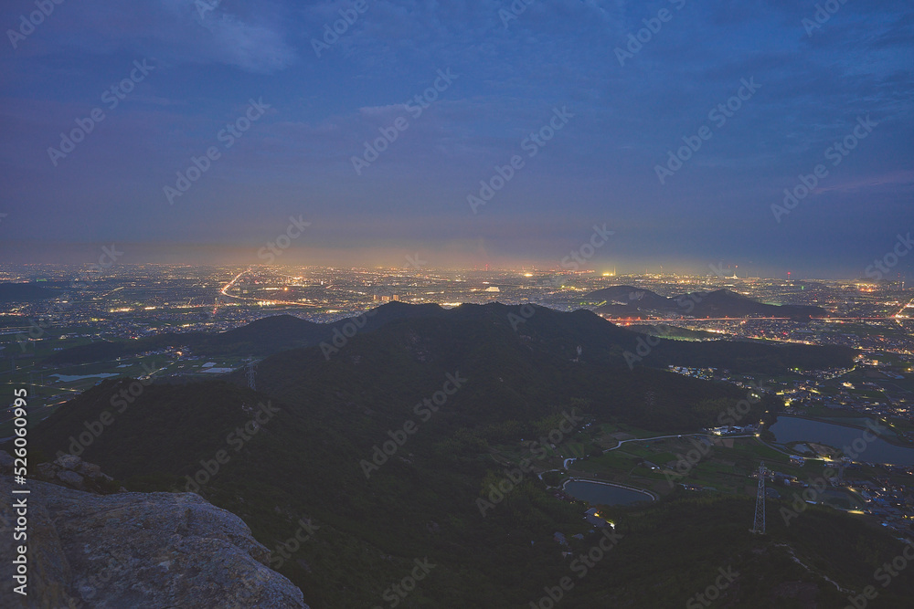 兵庫県加古川市　高御位山から見た夜景