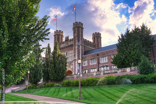 St. Louis, Missouri - 08.22.2021 - Brookings Hall on the Danforth Campus of Washington University in St. Louis. photo