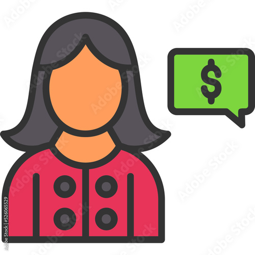 Female Financial Advisor Icon