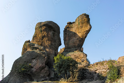 Sunset view of Rock Formation Belogradchik Rocks, Bulgaria
