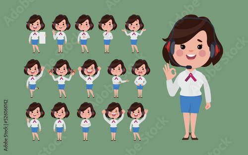 Call center and customer service character