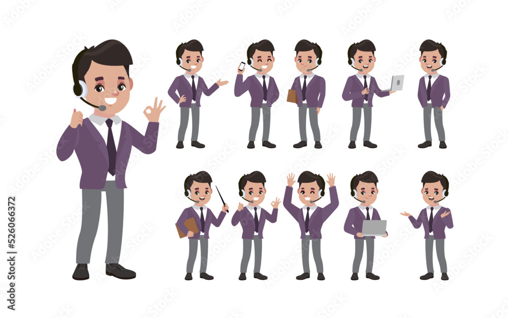 Call center and customer service character
Call center and customer service character