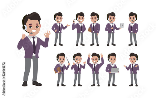 Call center and customer service character
