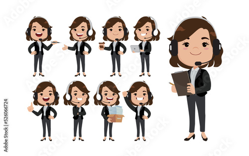 Call center and customer service character
