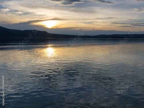 sunset over the lake Kochelsee © Matthias