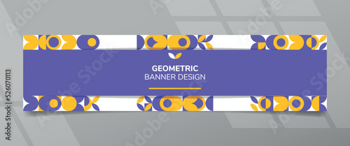 Purple Yellow Geometric Banner