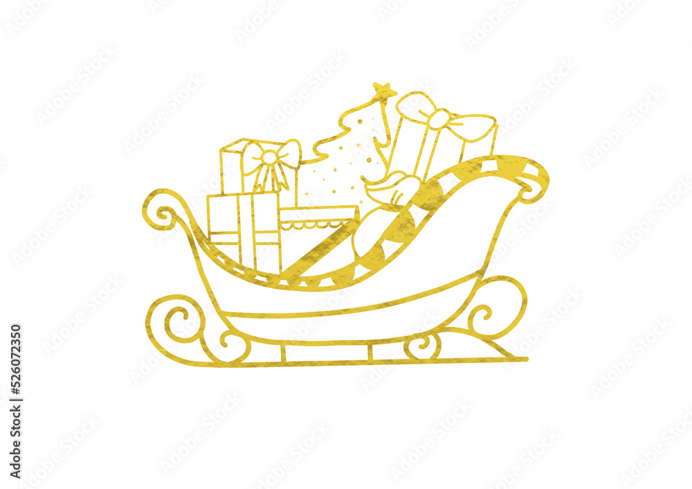 Gold Christmas Sleigh