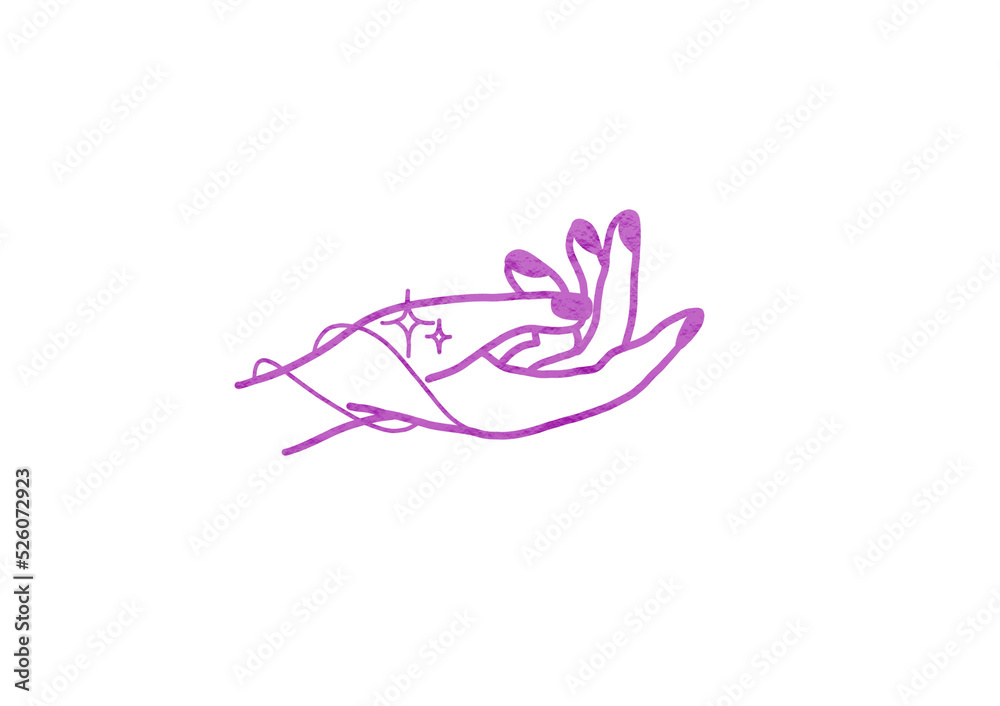Naklejka premium purple witch hand