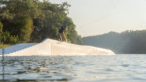 Wakeboard in the morning photo