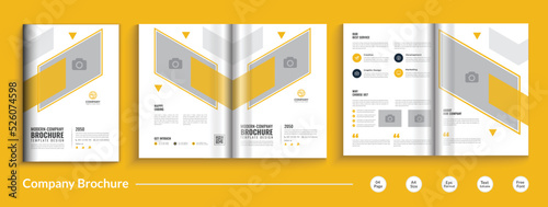 Company profile brochure design, 4 pages business profile brochure design, multipage business brochure template design, company annual report, A4 Business Flyer template design fully editable, 