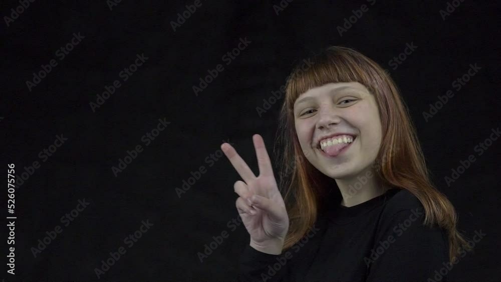 Young girl wearing casual clothes with a happy and cool smile on face. Young girl wearing casual clothes with a happy and cool smile on face.