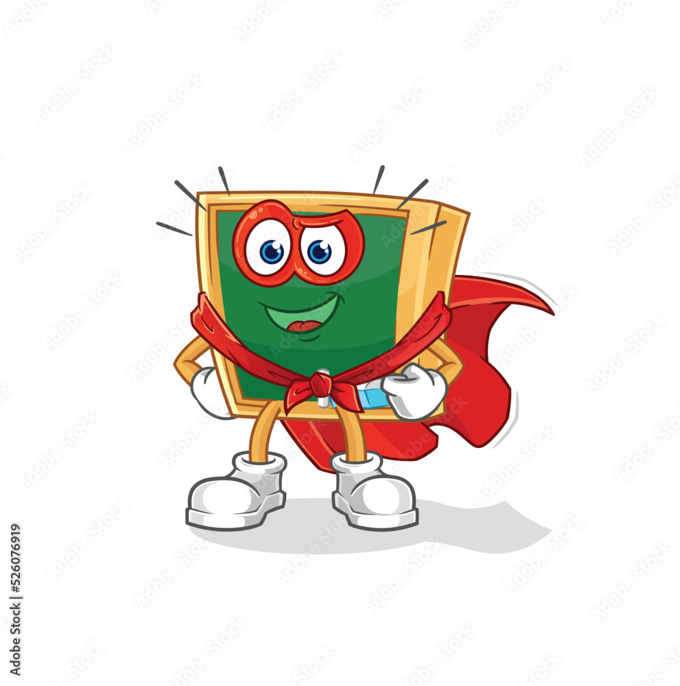 Fototapeta premium blackboard heroes vector. cartoon character